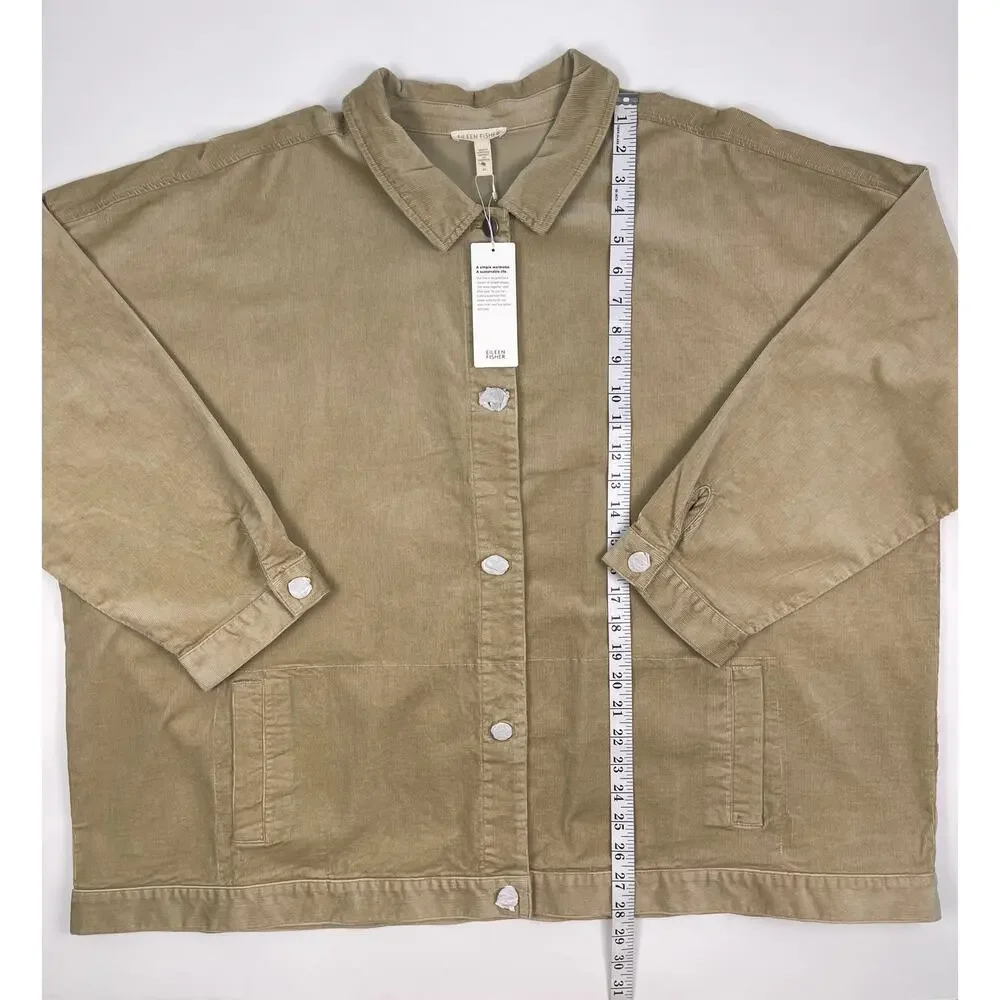 NWT Eileen Fisher Classic Collar Corduroy Jacket 3X - Picture 6 of 7